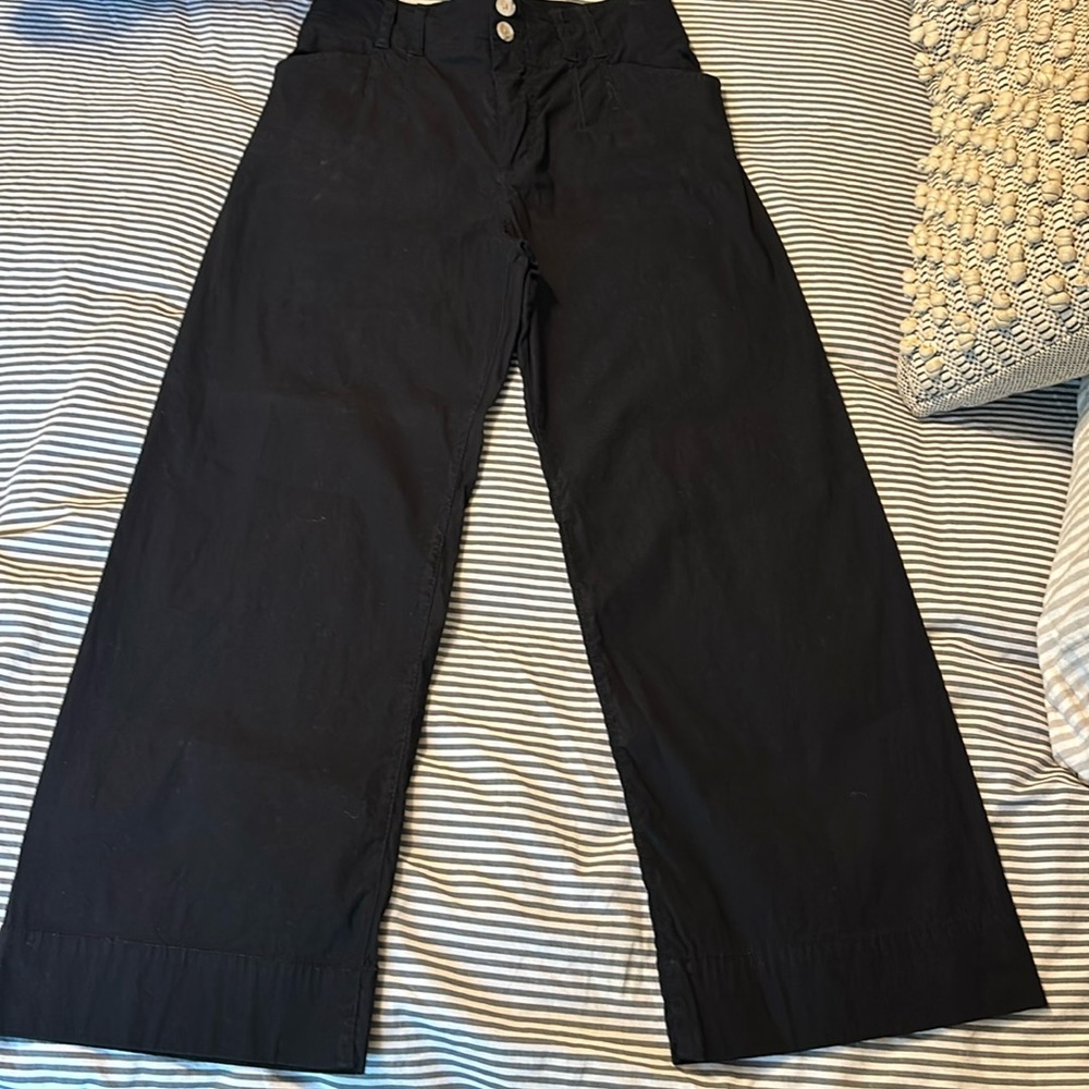 Anthropologie wide leg pants.